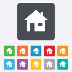 Home sign icon. Main page button. Navigation