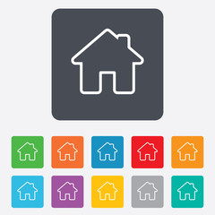 Home sign icon. Main page button. Navigation