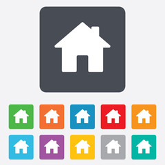 Home sign icon. Main page button. Navigation