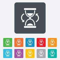 Hourglass sign icon. Sand timer symbol.