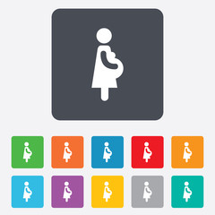 Pregnant sign icon. Pregnancy symbol.