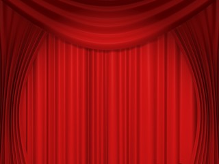 Red Theater Curtain