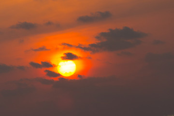 sun at sunset