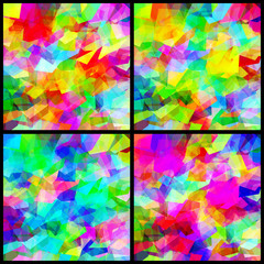 Set Background Multicolor Polygon Abstract