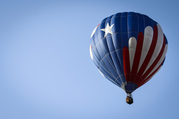 Patriotic Hot Air Balloon Above