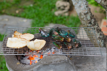 Grilled seafood