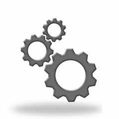 Gear icon with place for your text