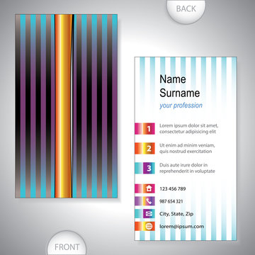 Universal business card with initials I