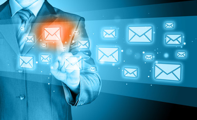 Businessman email concept