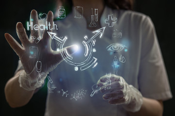 Medicine doctor modern computer interface