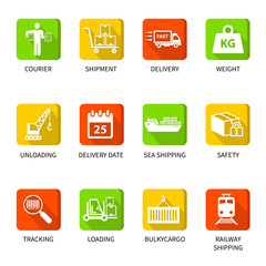 Logistic icons buttons