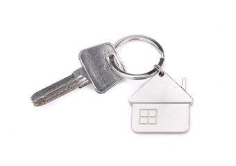 house key isolated on white