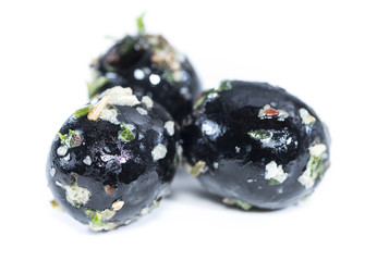 Isolated black Olives