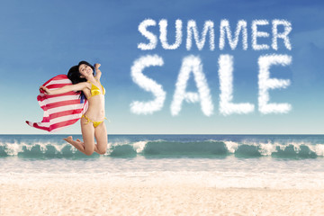 American summer sale concept
