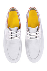 Gray men shoes isolated on white