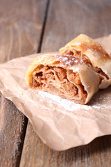 Tasty homemade apple strudel