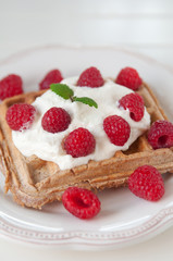 Himbeer Waffeln