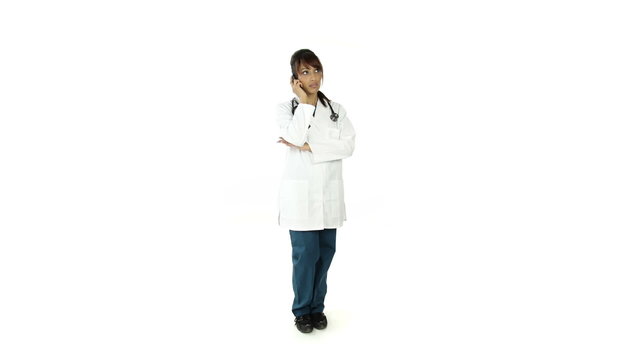 Indian Doctor isolated on a white background