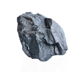 Coal on white background