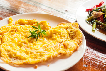 Omelet is easy and delicious food