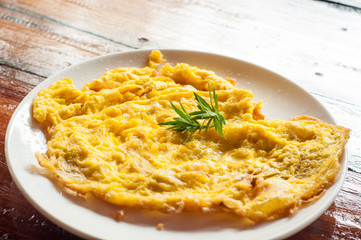 Omelet is easy and delicious food