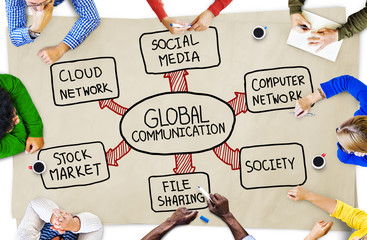 Business People and Global Communications Concept