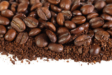 coffee grains isolated