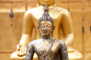 Golden buddha statue in the temple