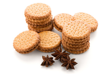 Sandwich biscuits with vanilla filling