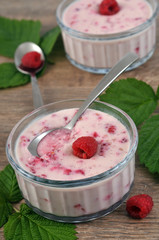 Les flans aux framboises