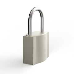 Naklejka premium 3d metal padlock as security concept