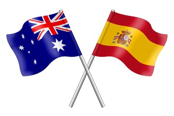 Flags: Australia and Spain