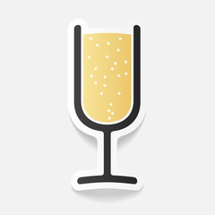 realistic design element: wine