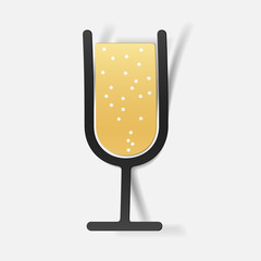 realistic design element: wine