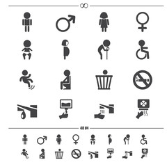 toilet icons.vector eps10