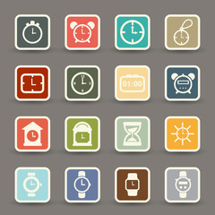 clocks icons.vector eps10
