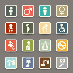toilet icons.vector eps10