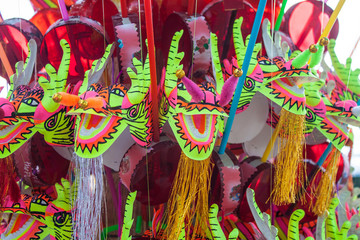 Obraz premium Chinese paper dragon toys
