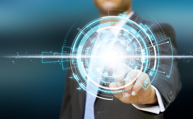 Businessman tech concept