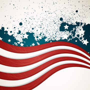 Vector Illustration of an Independence Day Design