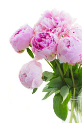 bouquet of pink peonies