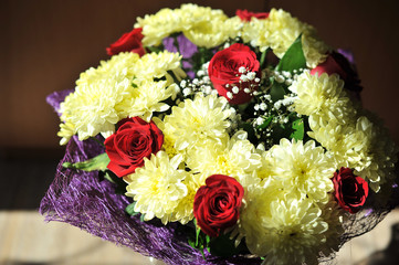 bouquet of red roses