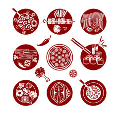 Food icons set.