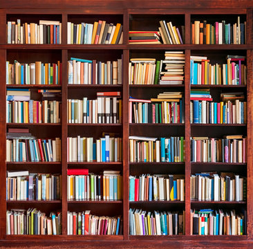 Bookshelf full with books