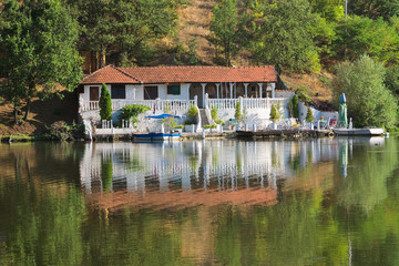 Fototapeta na wymiar Villa On The Ovcar Lake, Serbia