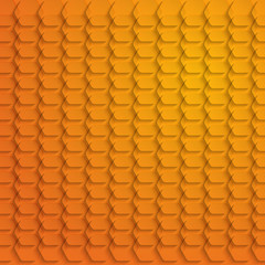 Abstract orange hexagon background - vector illustration