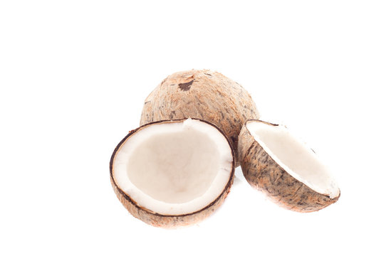 Coconut isolation on white background