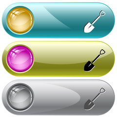 Spade. Vector internet buttons.