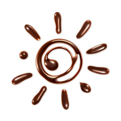 Chocolate sun, vector illustration