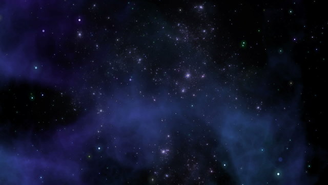 Nebula, universe, deep space with nebula,  seamless loop